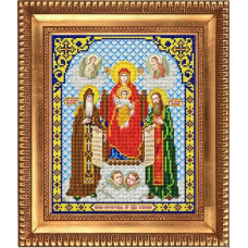 Рисунок на ткани бисером БЛАГОВЕСТ арт.И-4070 Пресвятая Богородица Успение 20х25 см