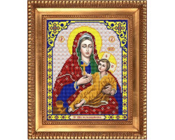 Рисунок на ткани бисером БЛАГОВЕСТ арт.И-4072 Пресвятая Богородица Козельщанская 20х25 см