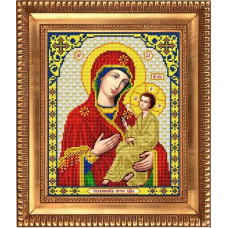 Рисунок на ткани бисером БЛАГОВЕСТ арт.И-4074 Пресвятая Богородица Тихвинская 20х25 см