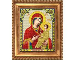 Рисунок на ткани бисером БЛАГОВЕСТ арт.И-4074 Пресвятая Богородица Тихвинская 20х25 см