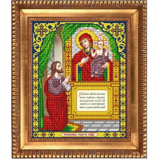 Рисунок на ткани бисером БЛАГОВЕСТ арт.И-4075 Пресвятая Богородица Нечаянная радость 20х25 см