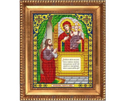 Рисунок на ткани бисером БЛАГОВЕСТ арт.И-4075 Пресвятая Богородица Нечаянная радость 20х25 см
