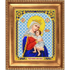 Рисунок на ткани бисером БЛАГОВЕСТ арт.И-5020 Пресвятая Богородица Отчаяных Единая Надежда 13,5х17 см