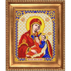 Рисунок на ткани бисером БЛАГОВЕСТ арт.И-5029 Пресвятая Богородица Утоли Мои Печали 13,5х17 см