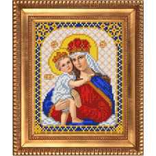 Рисунок на ткани бисером БЛАГОВЕСТ арт.И-5034 Дева Мария с младенцем 13,5х17 см