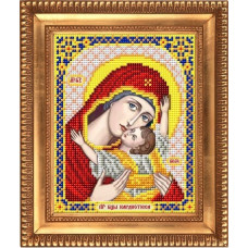 Рисунок на ткани бисером БЛАГОВЕСТ арт.И-5063 Пресвятая Богородица Кардиотисса (Сердечная) 13,5х17 см