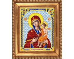 Рисунок на ткани бисером БЛАГОВЕСТ арт.И-5071 Пресвятая Богородица Воспитание 13,5х17 см