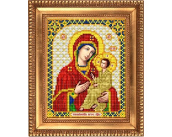 Рисунок на ткани бисером БЛАГОВЕСТ арт.И-5074 Пресвятая Богородица Тихвинская 13,5х17 см