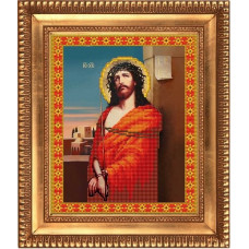 Рисунок на ткани бисером БЛАГОВЕСТ арт.К-4003 Иисус в терновом венце 20х24,6 см