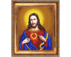 Рисунок на ткани бисером БЛАГОВЕСТ арт.К-4031 Открытое сердце Иисуса