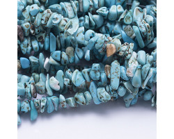 Бусины Бирюза крошка арт.МБ.УТ11371 5-12х4-8 мм цв.голубой на нитях