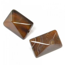 Бусины натуральный камень Агат арт.МБ.06639 коричневый 29-32х20х19мм