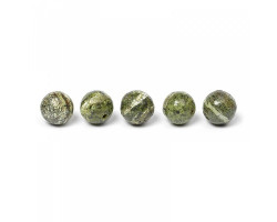 Бусины натуральный камень Змеевик арт.МБ.4265 10 мм цв. зеленый