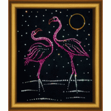 Набор 'ЧМ' арт. КС-018 для изготовления картины со стразами 'Фламинго' 20,5х24 см