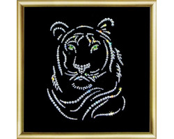 Набор 'ЧМ' арт. КС-020 для изготовления картины со стразами 'Тигр' 19,8х19,8 см