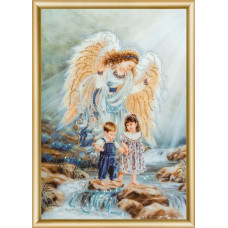 Набор 'ЧМ' арт. КС-038/1 для изготовления картины со стразами 'Ангел и дети' 30,3х42 см