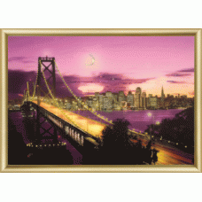 Набор 'ЧМ' арт. КС-043 для изготовления картины со стразами 'Мост Золотые Ворота' 42х30,3 см