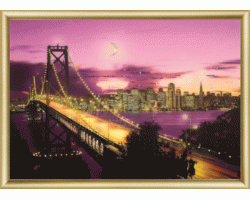 Набор 'ЧМ' арт. КС-043 для изготовления картины со стразами 'Мост Золотые Ворота' 42х30,3 см