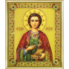 Набор 'ЧМ' арт. КС-051 для изготовления картины со стразами 'Икона великомученика и целителя Пантелеймона' 17,4х21,2 см