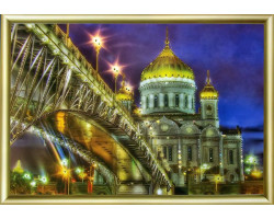 Набор 'ЧМ' арт. КС-058 для изготовления картины со стразами 'Мост с собором' 42х30,3 см