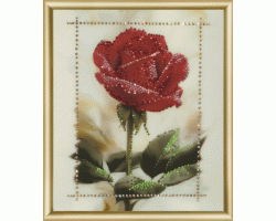 Набор 'ЧМ' арт. КС-065 для изготовления картины со стразами 'Роза' 20,5х24 см