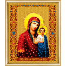 Набор 'ЧМ' арт. КС-135 для изготовления картины со стразами 'Икона Божьей Матери Казанской' 9,5x11,5 см
