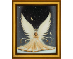 Набор 'ЧМ' арт. КС-140 для изготовления картины со стразами 'Рождественский ангел' 29,5x24 см