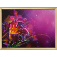 Набор 'ЧМ' арт. КС-169 для изготовления картины со стразами 'Пурпурная лилия' 42x30,3 см