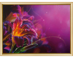 Набор 'ЧМ' арт. КС-169 для изготовления картины со стразами 'Пурпурная лилия' 42x30,3 см