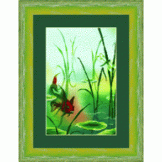 Набор для вышивания арт.ЧМ-018РК с рисунком на канве 'Золотая рыбка' Б 18х27 см