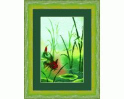 Набор для вышивания арт.ЧМ-018РК с рисунком на канве 'Золотая рыбка' Б 18х27 см