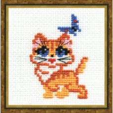 Набор для вышивания арт.ЧМ-106 'Рыжий котенок' СР 15х15 cм