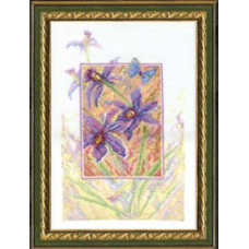 Набор для вышивания арт.ЧМ-179 'Синие орхидеи' Б 20x28 см