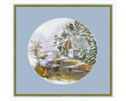 Набор для вышивания арт.ЧМ-370 'Зимний пейзаж' Б 19x19 см