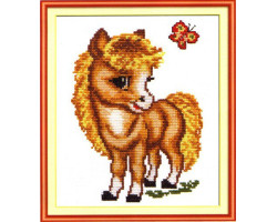 Набор для вышивания арт.ЧИ-18-02 (Д-003) СР 'Весёлая лошадка' 17,5х13,5 см