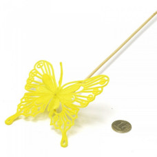 Бабочка барокко на вставке арт.ZA.93135083 8х50см цв.желтый