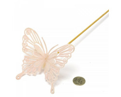 Бабочка барокко на вставке арт.ZA.93135084 8х50см цв.розовый