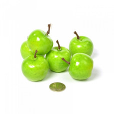 Декоративное яблоко арт.КЛ.22721 цв.зеленый, 3,5см упак.6шт