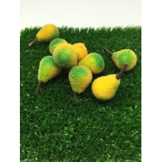 Груша в сахаре декоративная цв.желто-зеленая 25 мм