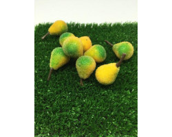 Груша в сахаре декоративная цв.желто-зеленая 25 мм