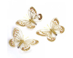 Набор бабочек на клипе (ткань) А4211-3 арт.Ц7.0472253, 120мм уп.3шт