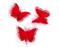Набор бабочек на клипе (ткань) А7510 арт.Ц7.0472277, 80мм уп.6шт