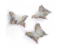 Набор бабочек на клипе (ткань) А7511-3 арт.Ц7.0472284 80мм уп.6шт
