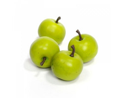 Набор яблок декоративных (пластик) HS1449-6D 12910 арт.Ц7.0471003, 3.5см цв.зеленый уп.6шт