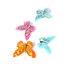 Птички и насекомые бабочка на зажиме 6,5см арт. ГС.SB.307.01 MIX