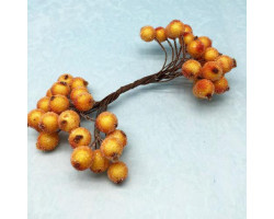 Рябина на ветке в сахаре цв.оранжевый уп.20шт