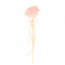 СЛ.309804 Цветок-конфетница для букетов 'Роза' персиковая с бусами
