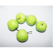 Яблоко декор. арт.КЛ.22724 уп.5шт 4,5см цв.зеленый