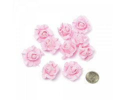 Цветочек 'Розочка' из фоамирана арт.КЛ.22861 цв.розовый 35мм уп.10шт