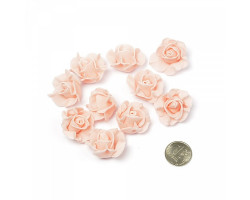 Цветочек 'Розочка' из фоамирана арт.КЛ.22862 цв.персиковый 35мм уп.10шт